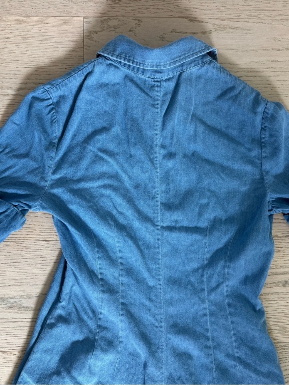 Staud Light Blue Button-Front Maxi Shirt Dress - Picture 11 of 11